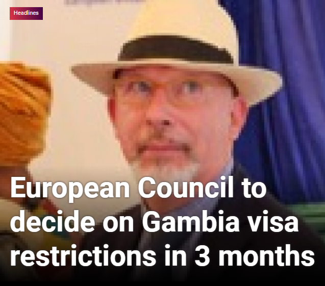 European Council to decide on Gambia visa restrictions in 3 months